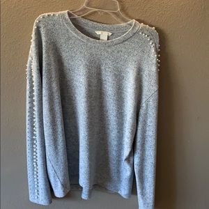 H&M stretch sweater/sweatshirt, grey size M